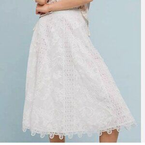 Anthropologie Eri + Ali Poet lace skirt size M